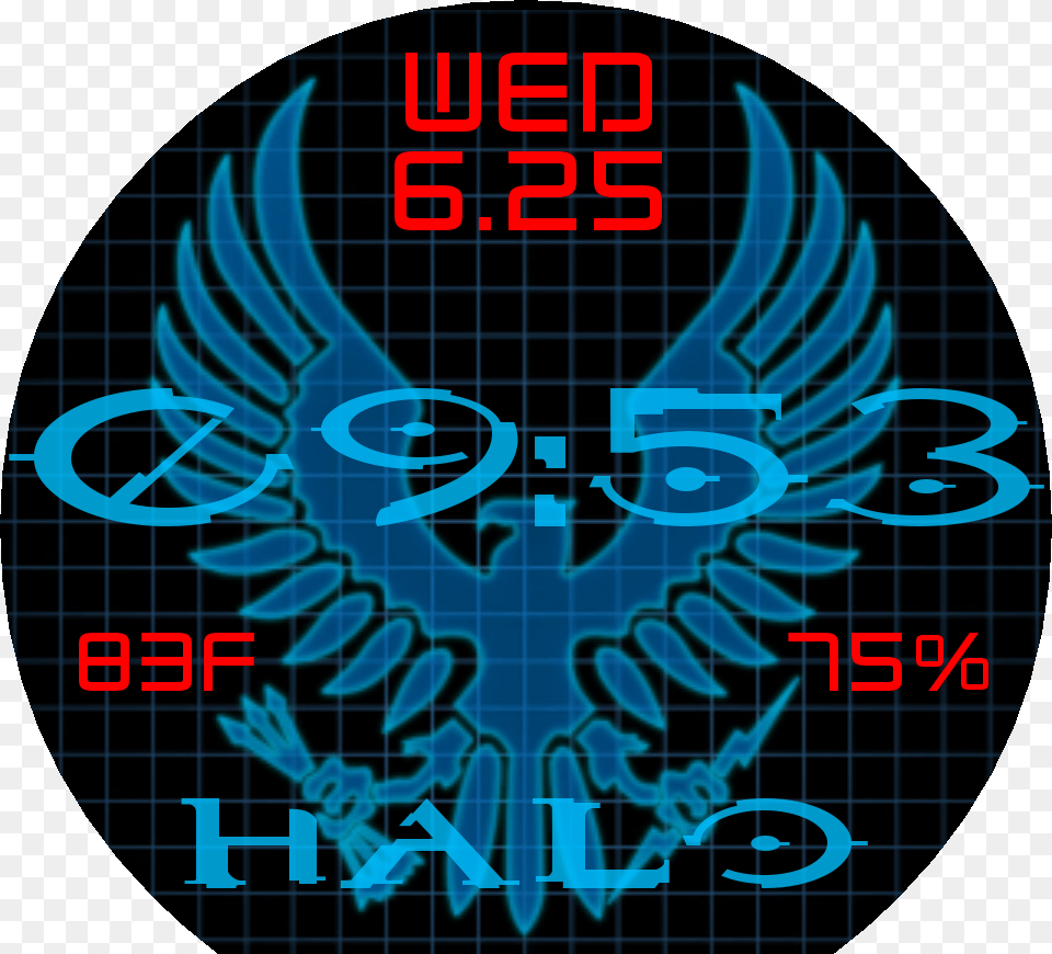 Halo Unsc 24h Watch Face Preview, Electronics, Hardware, Symbol Png