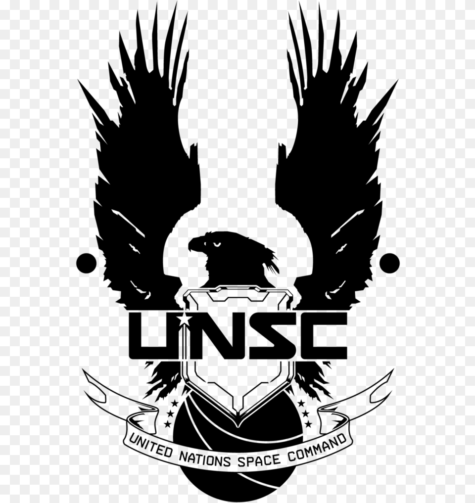 Halo Unsc Symbol United Nations Space Command, Gray Free Png