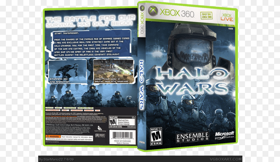 Halo Wars Box Art Cover Xbox, Adult, Male, Man, Person Png Image