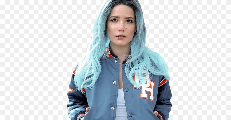 Halsey Blue And Ashley Image Halsey Blue Hair, Adult, Portrait, Photography, Person Free Transparent Png