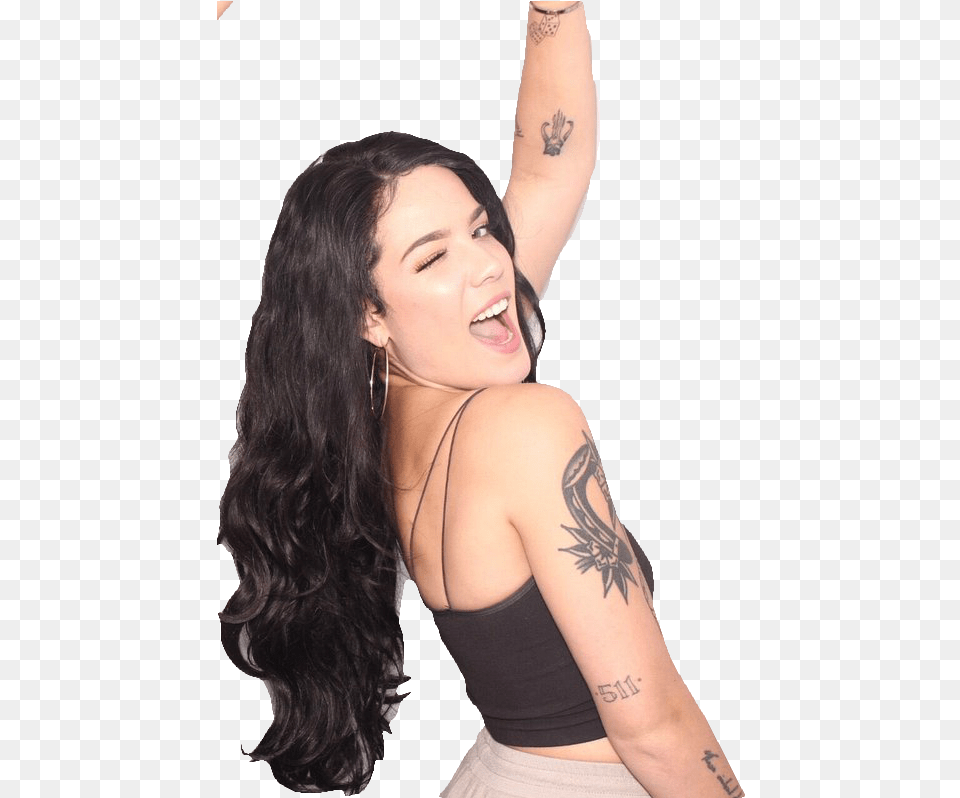 Halsey Music Stars Music Stars Psd Transparent Halsey Hfk Tour Meet And Greet, Tattoo, Skin, Person, Adult Free Png Download