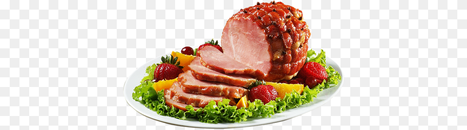 Ham Pic Mart Transparent Christmas Ham, Food, Meat, Pork, Dish Png Image