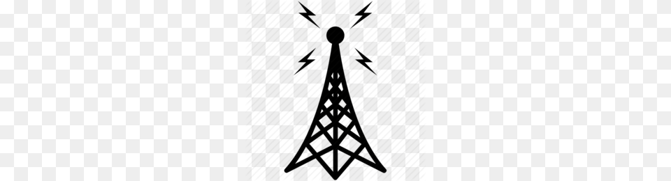 Ham Radio Tower Clipart, Silhouette, Person, Aircraft, Airplane Free Png