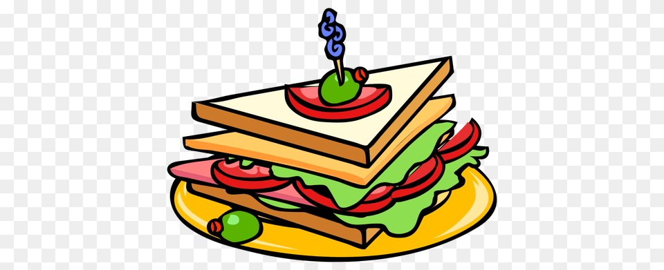 Ham Sandwich Clipart, Food, Lunch, Meal, Birthday Cake Free Transparent Png