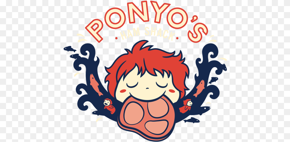 Ham Shack Ponyo T Shirt Cute, Book, Comics, Publication, Baby Free Transparent Png