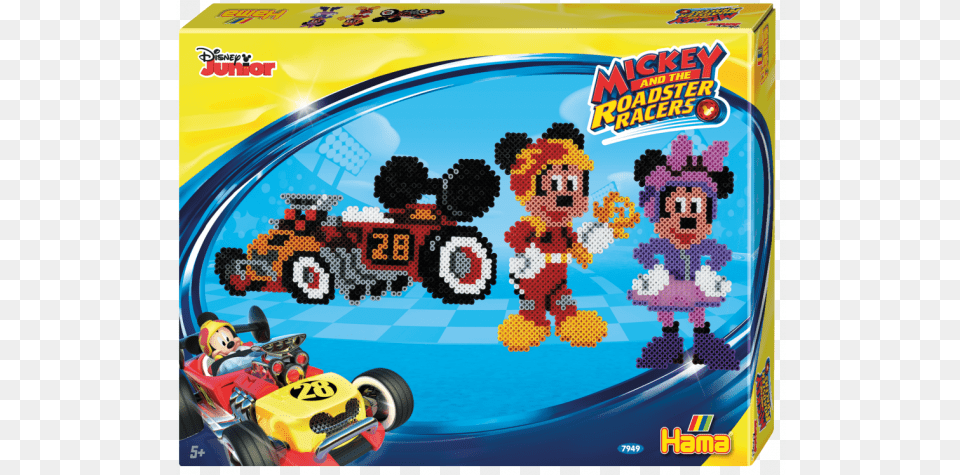 Hama Midi Gaveske Mickey Roadster Racer 5 Roadster Racers Mickey, Car, Transportation, Vehicle, Machine Png