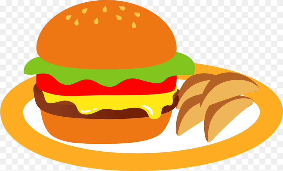 Hamburger And French Fries Clipart, Burger, Food, Animal, Fish Free Png