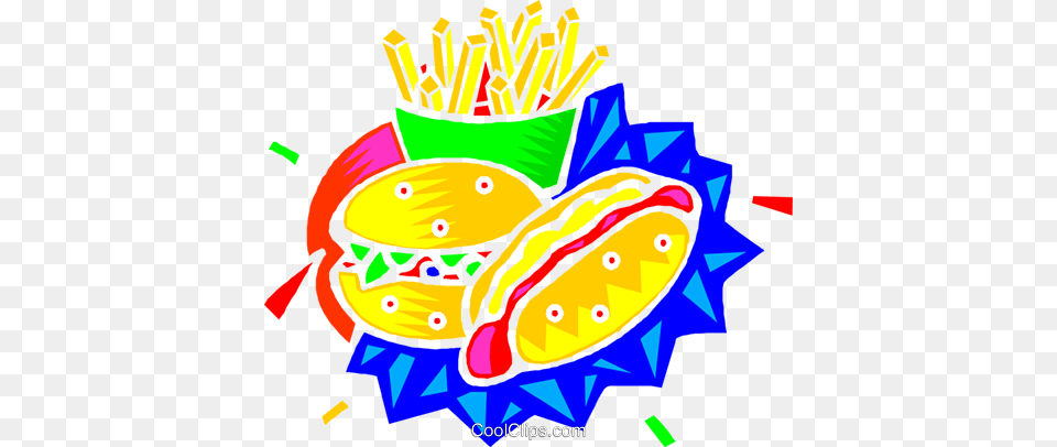 Hamburger And Fries Food Royalty Vector Clip Art, Hot Dog, Bulldozer, Machine Free Transparent Png