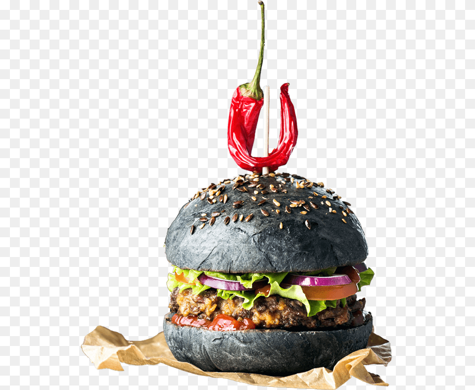 Hamburger Black, Burger, Food, Food Presentation Free Png