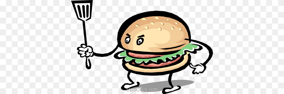 Hamburger Character Royalty Free Vector Clip Art Illustration, Cutlery, Burger, Food, Baby Png Image
