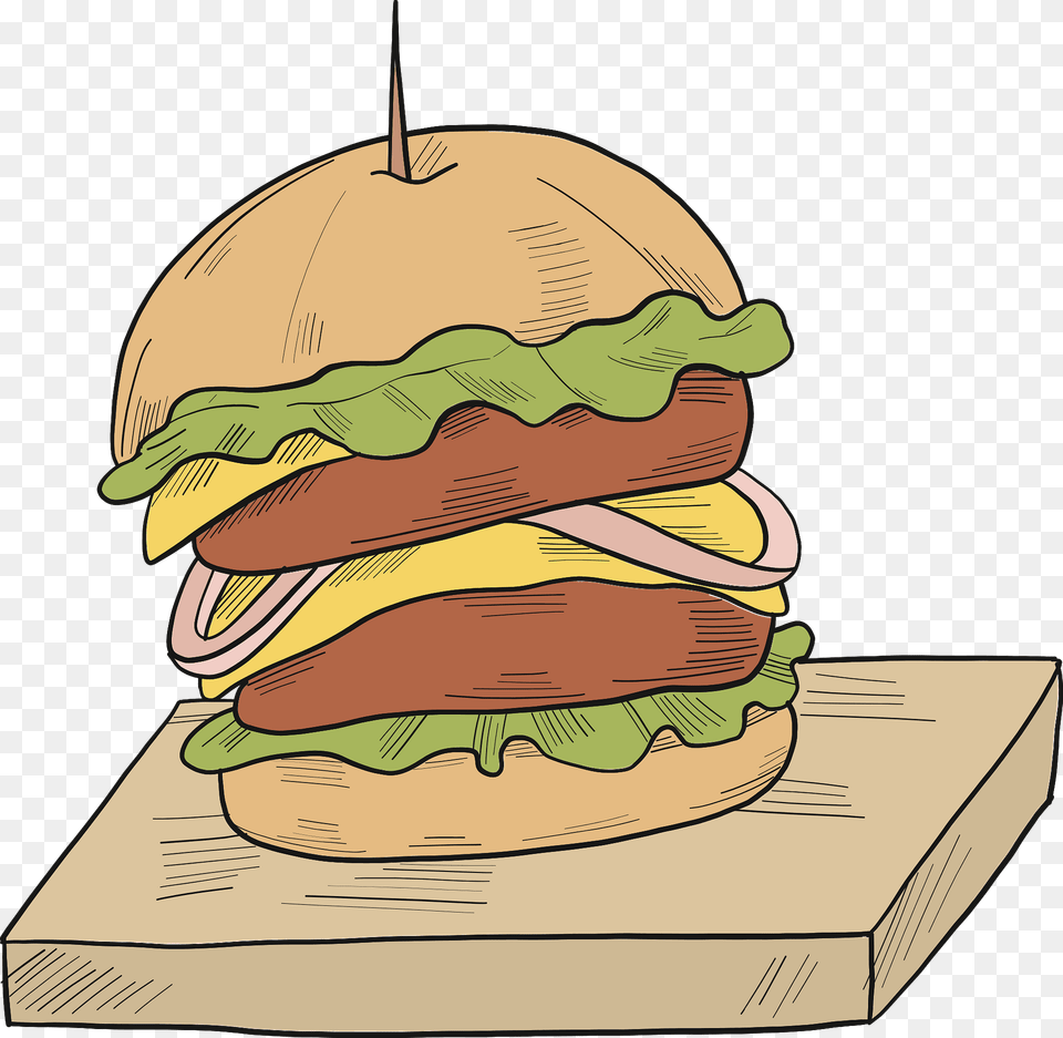 Hamburger Clipart, Burger, Food, Animal, Fish Png Image
