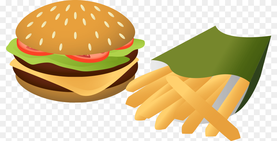 Hamburger Clipart Saturated Fat Illustration Fries, Burger, Food, Birthday Cake, Cake Free Png