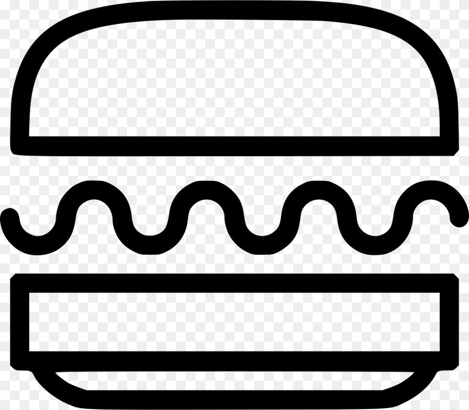 Hamburger Comments Burger Line Icon, Stencil, Blade, Weapon, Animal Png
