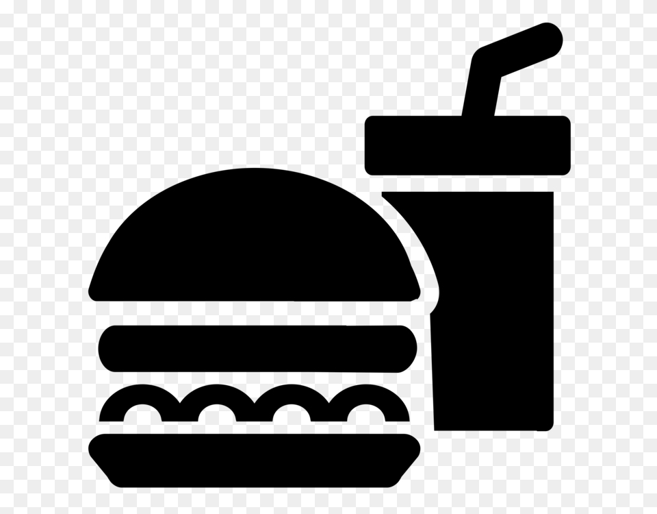 Hamburger Drink Junk Food Fast Food, Gray Free Png