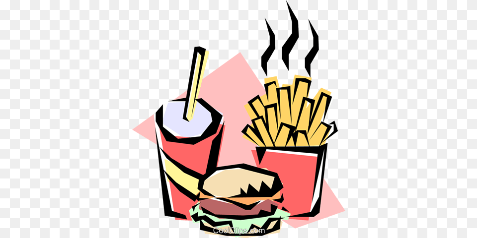 Hamburger Fries Drink Royalty Vector Clip Art, Food, Dynamite, Weapon Free Transparent Png