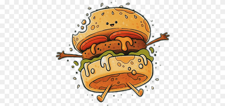 Hamburger Hamburguesa Kawaii Daniel Clip Art, Burger, Food Free Png Download