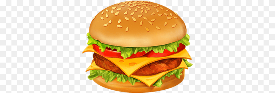 Hamburger Pic Images Transparent Cartoon Burger Transparent Background, Birthday Cake, Cake, Cream, Dessert Free Png Download