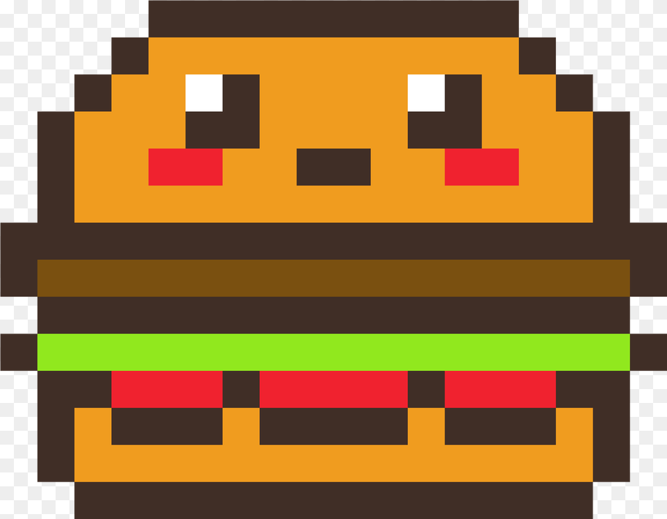 Hamburger Pixel Art Pixel Burger Png Image