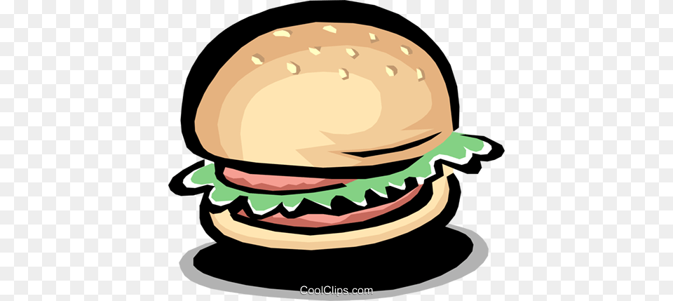 Hamburger Royalty Vector Clip Art Illustration, Burger, Food, Clothing, Hardhat Free Transparent Png