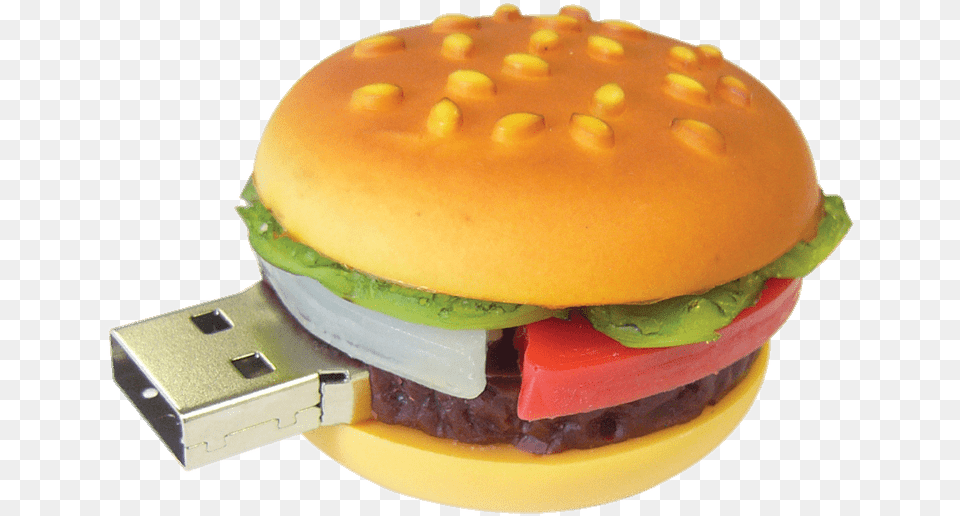 Hamburger Usb Stick Usb En, Burger, Food Free Transparent Png