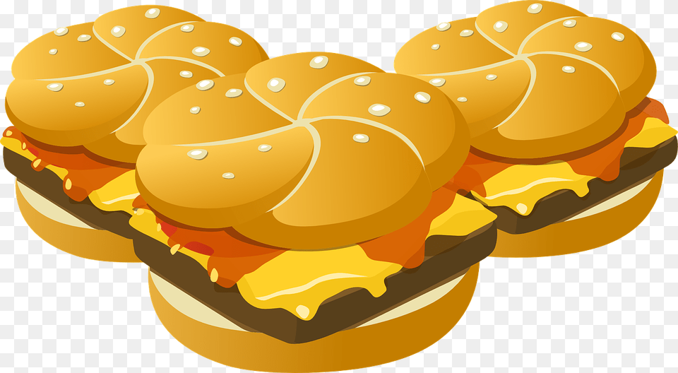 Hamburgers Clipart, Bread, Bun, Food, Burger Free Png