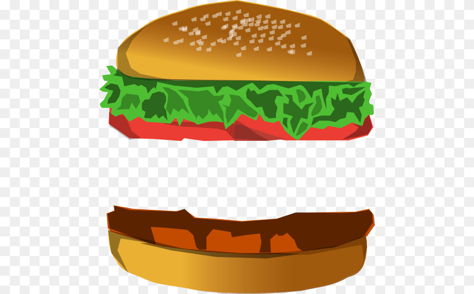 Hamburgers Clipart Sandwich Burger Bun Clipart, Food, Boat, Canoe, Kayak Png