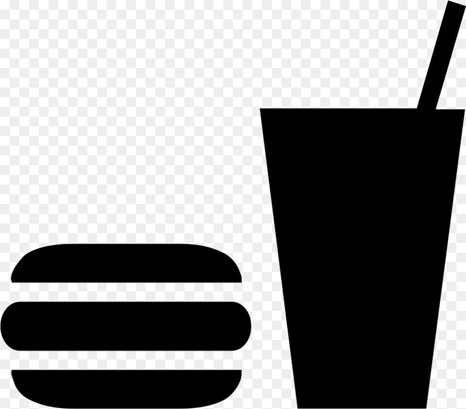 Hamburguer Drink With Straw Icon, Stencil, Beverage Png