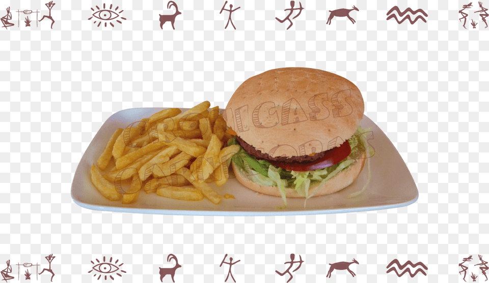 Hamburguesa Simple Hamburger, Burger, Food, Fries Png