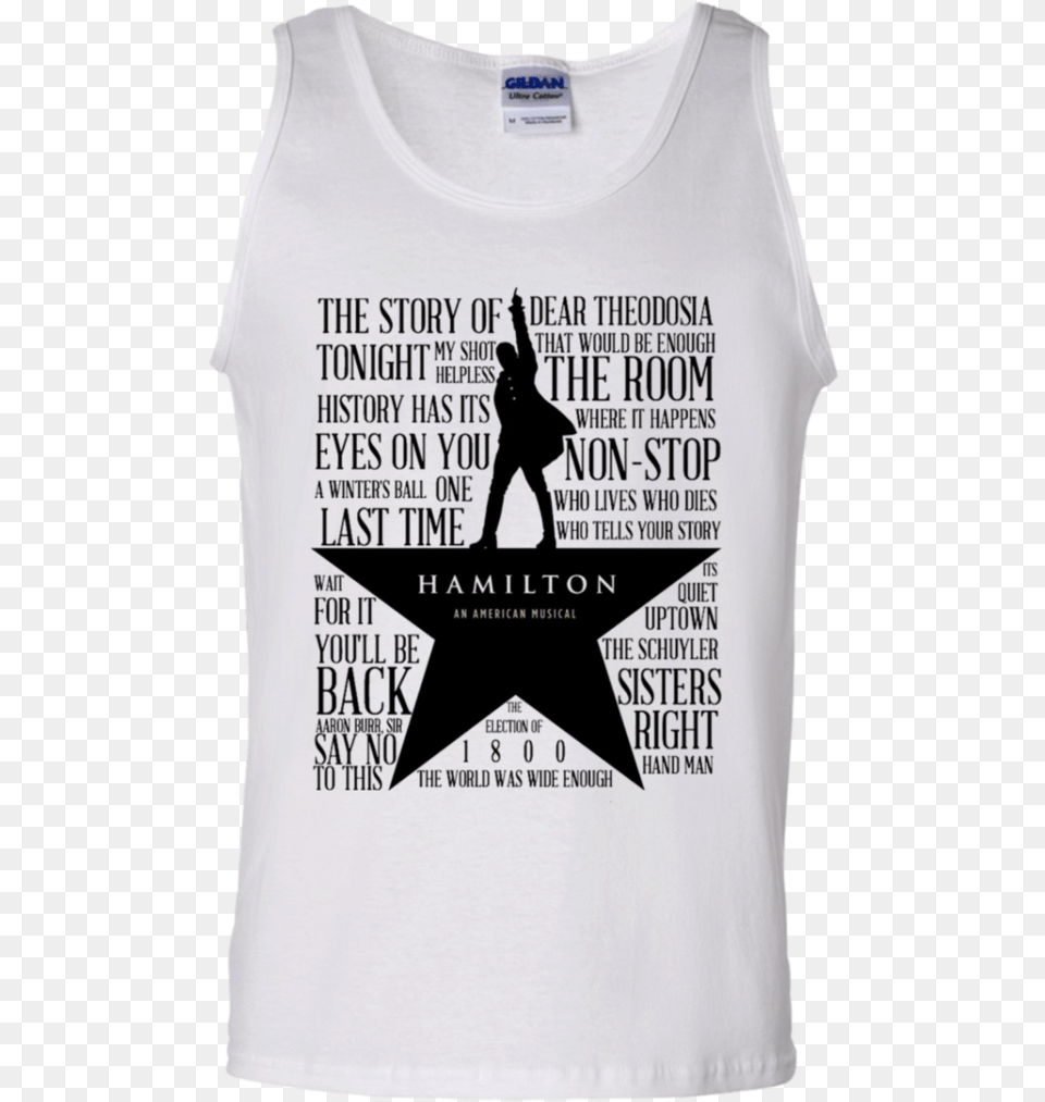 Hamilton American Musical Menwomen Tank Top Teeever Active Tank, Clothing, T-shirt, Adult, Female Free Png