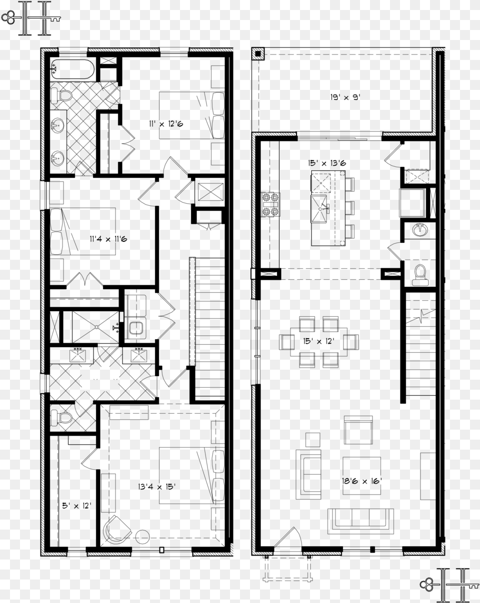 Hamilton Floor Plan, Gray Free Png Download