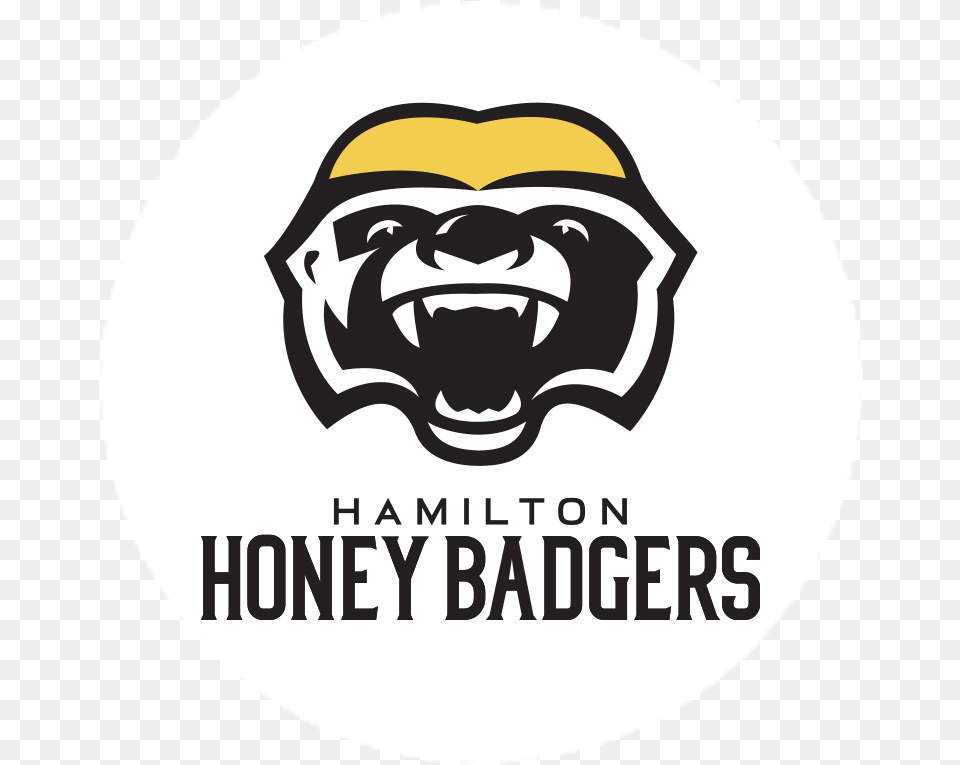 Hamilton Honey Badgers, Logo, Sticker, Disk, Stencil Free Png Download
