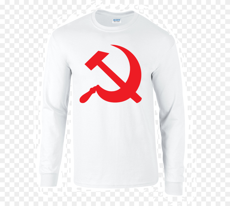 Hammer Amp Sickle Communist Jumper Retarded Communist Meme Pol, Clothing, Long Sleeve, Sleeve, Shirt Png Image