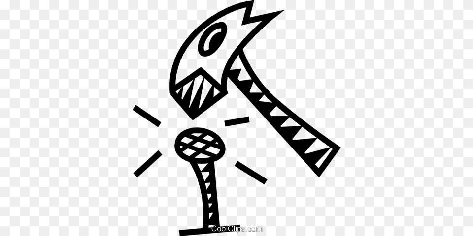 Hammer And Nail Royalty Vector Clip Art Illustration, Device, Dynamite, Weapon, Tool Free Png Download