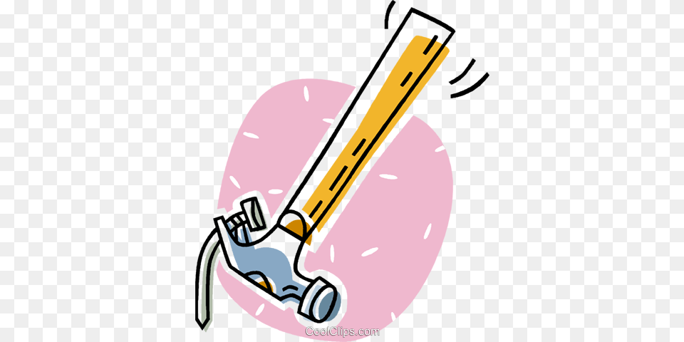 Hammer And Nails Royalty Free Vector Clip Art Illustration, Device, Tool, Grass, Lawn Png Image