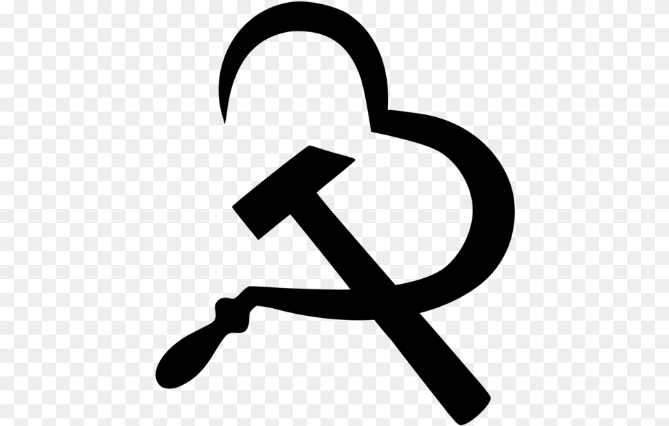 Hammer And Sickle Anarchist Hammer And Sickle, Gray Png
