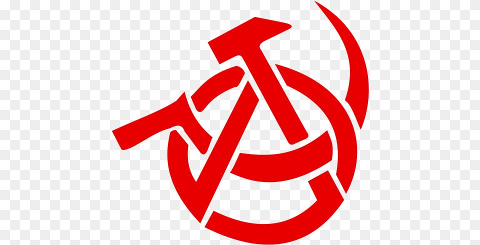 Hammer And Sickle Circle Anarchist Hammer And Sickle, Symbol, Dynamite, Weapon, Emblem Free Png Download