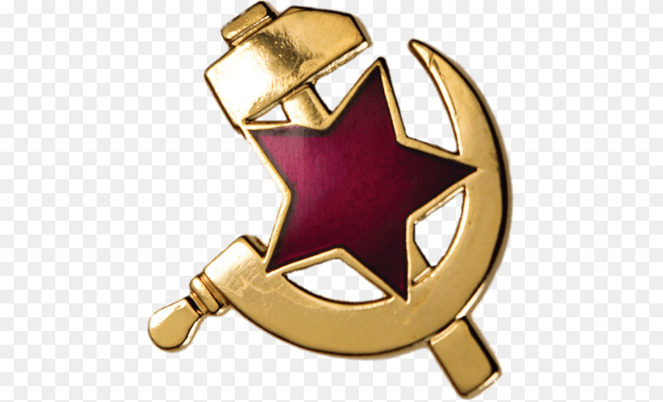 Hammer And Sickle Pin, Badge, Logo, Symbol, Emblem Png