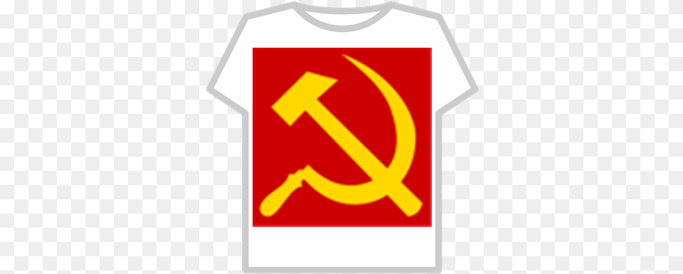 Hammer And Sickle Roblox Black T Shirt Roblox, Clothing, T-shirt, First Aid, Device Free Png Download