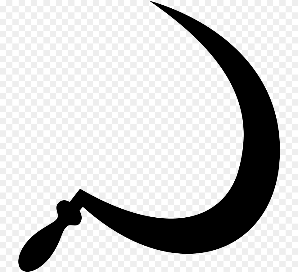 Hammer And Sickle Without Hammer, Gray Png