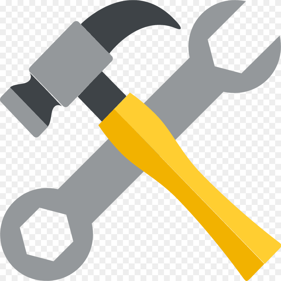 Hammer And Wrench Emoji Clipart, Electronics, Hardware, Device, Cross Free Png
