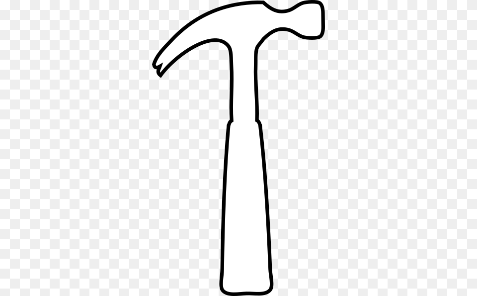 Hammer Black Line Clip Art, Device, Tool Free Png