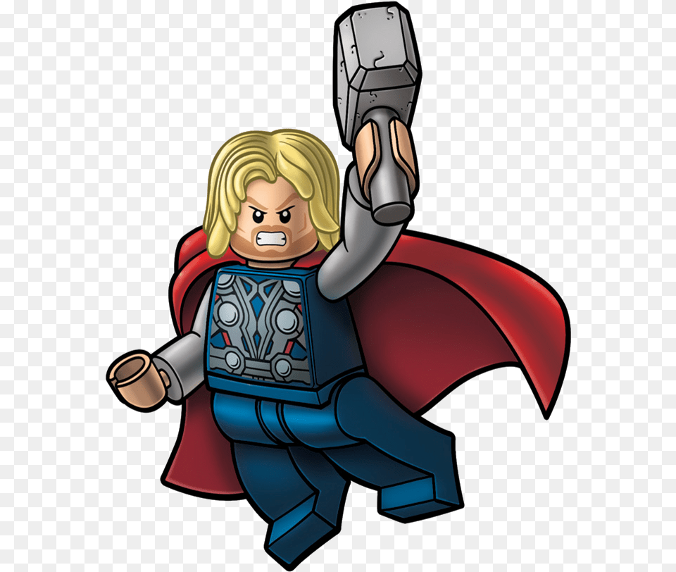 Hammer Clipart Thor Thor Lego, Book, Comics, Publication, Baby Free Png