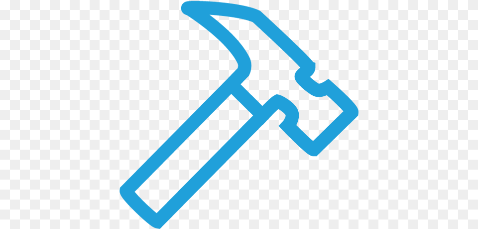 Hammer Icon Blue Line, Device, Electronics, Hardware, Person Free Png