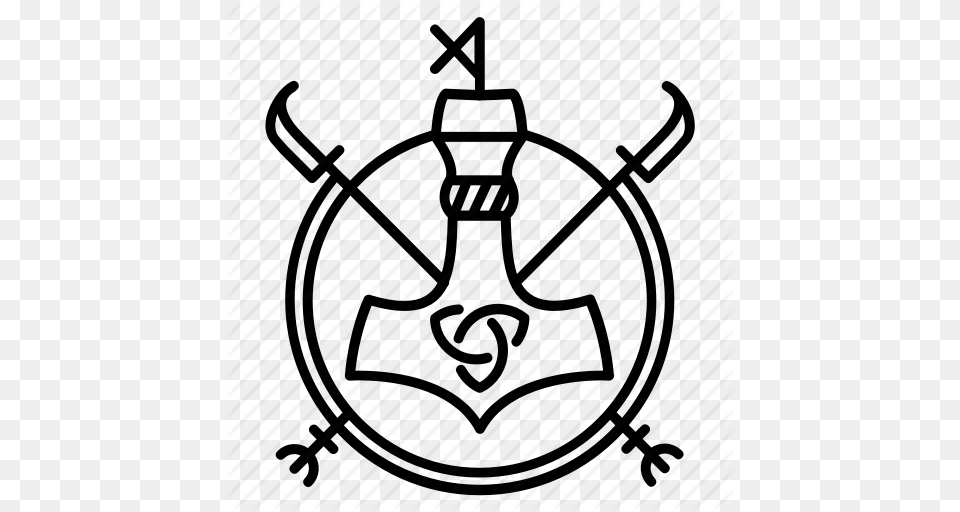 Hammer Mjolnir Rune Thor Thorhammer Viking Icon, Electronics, Hardware Free Png