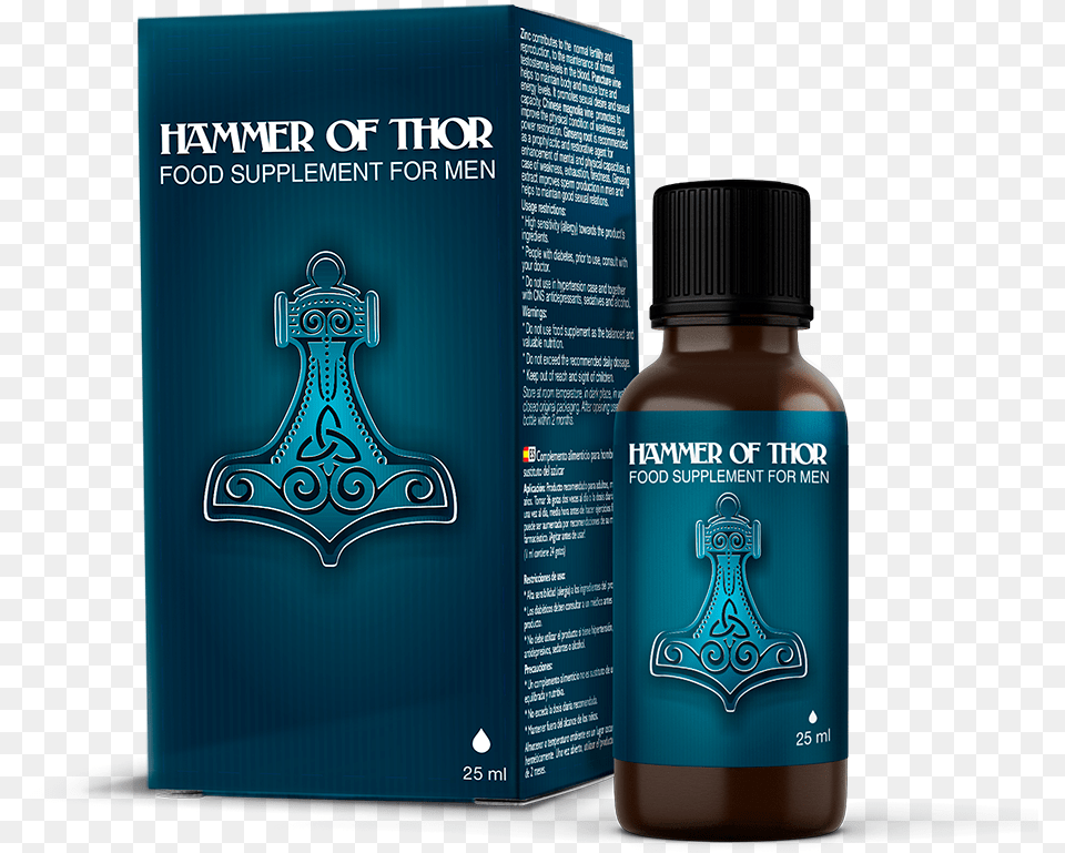 Hammer Of Thor Food Supplement For Men, Bottle, Cosmetics, Perfume Free Png