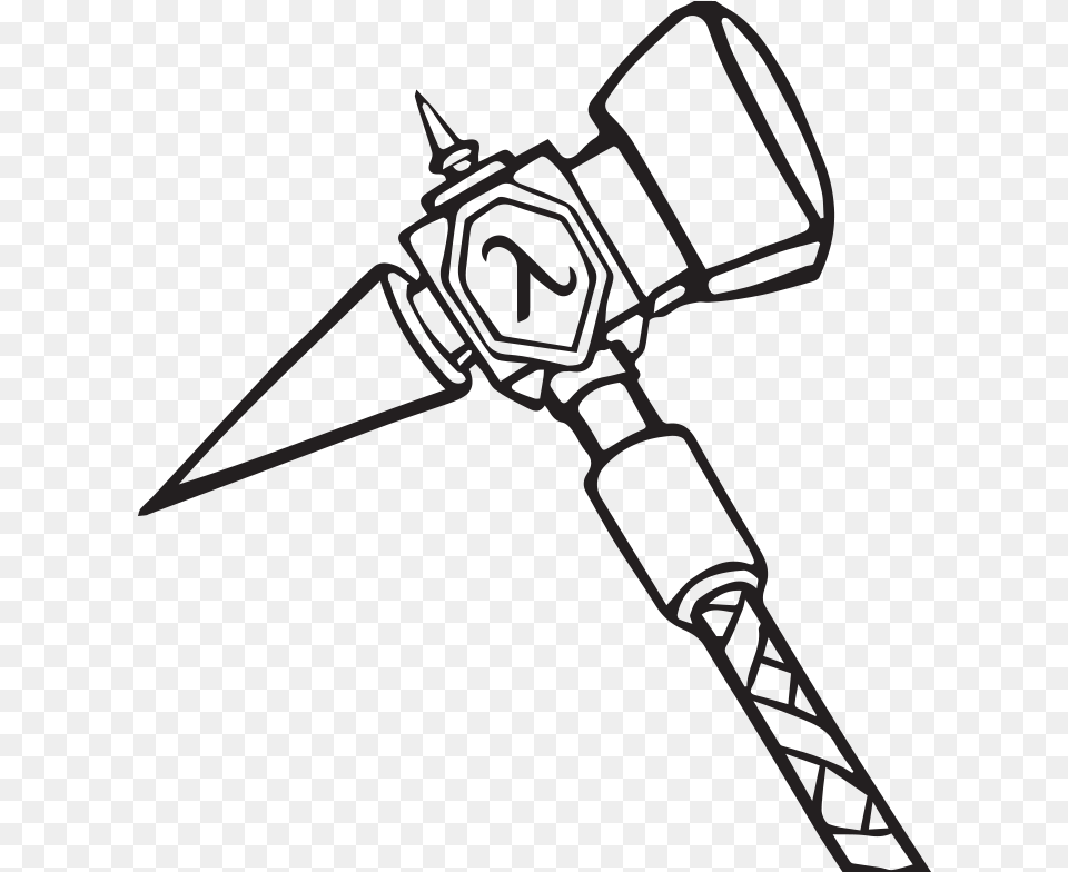 Hammer Outline Cartoon, Device, Bow, Weapon Free Png Download