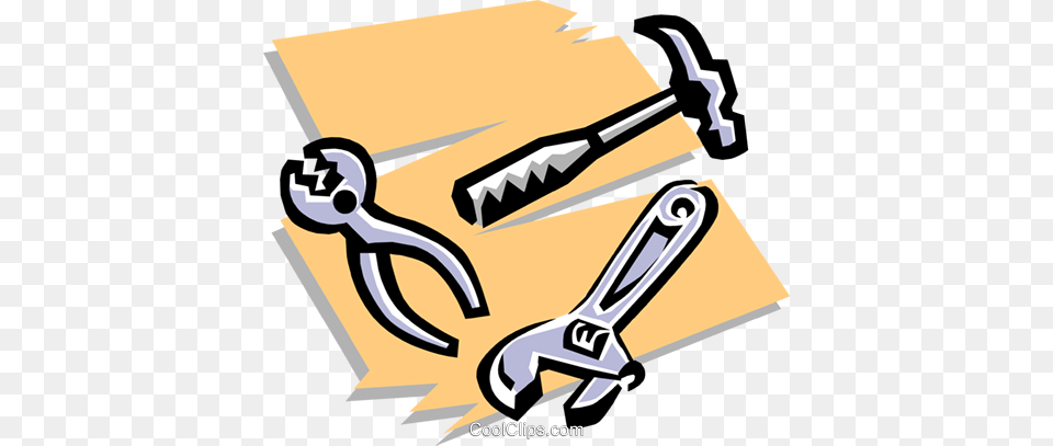 Hammer Pliers Wrench Royalty Free Vector Clip Art Illustration, Device, Grass, Lawn, Lawn Mower Png Image