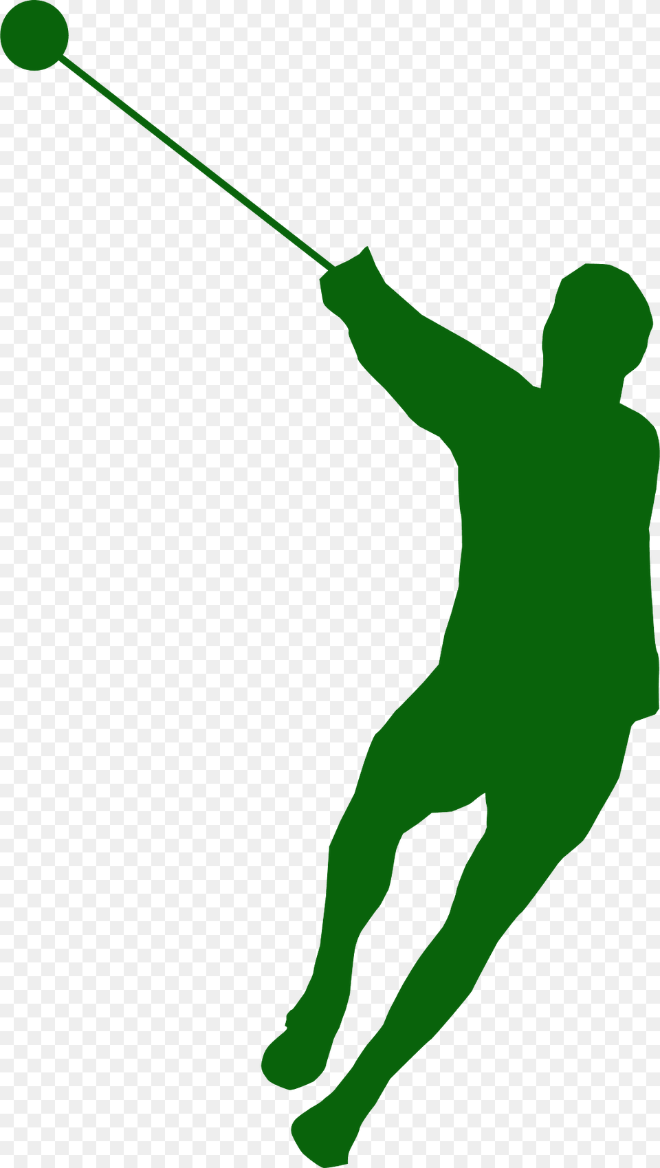 Hammer Throw Silhouette, Green, Person, People, Baton Png Image