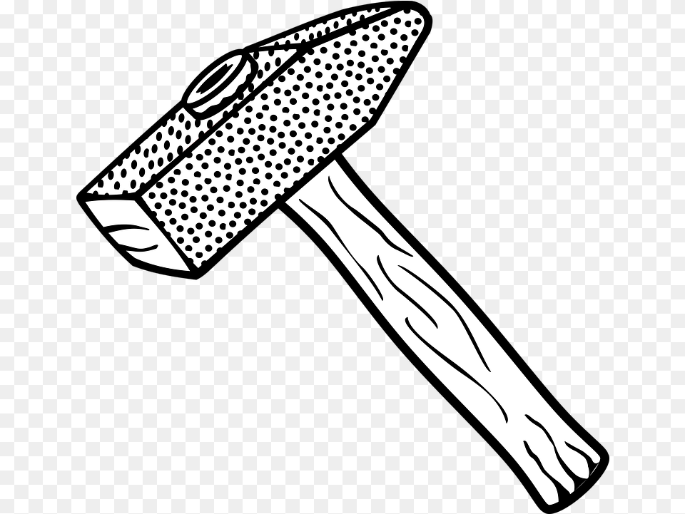 Hammer Tool Construction Hammer Line Drawing, Device, Mallet Free Png
