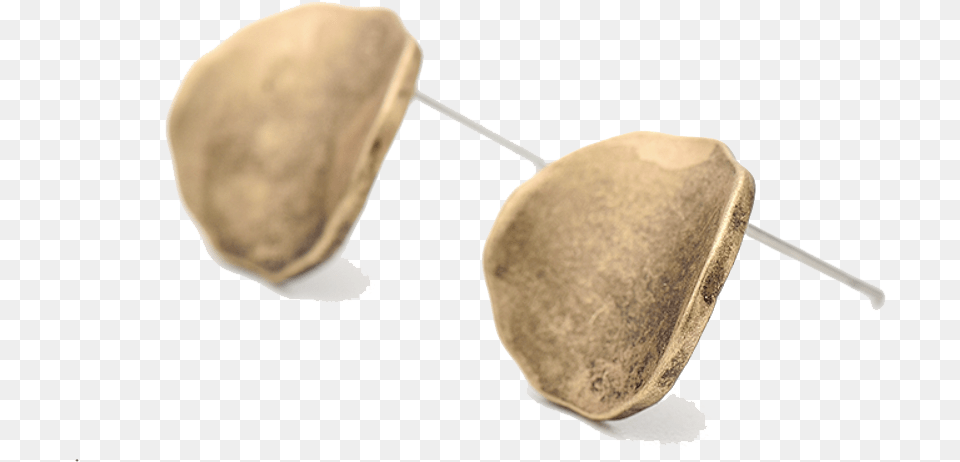 Hammered Stud Earrings Earring, Food, Produce, Nut, Plant Png